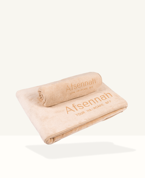 Afsennah microfiber hair towel set for drying hair with less friction