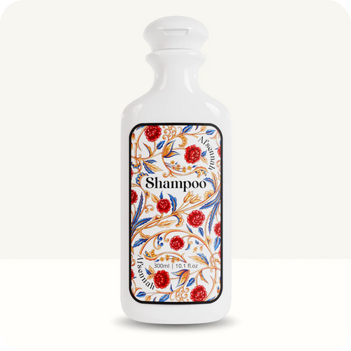 Afsennah Custom Shampoo bottle, a personalised sulfate-free shampoo blended for your scalp