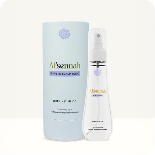 Afsennah Custom Scalp Tonic, a leave-in tonic blended for your scalp condition